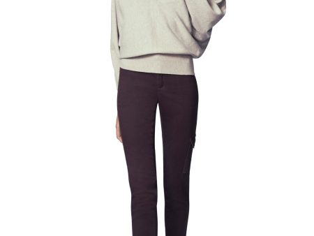 B NEW YORK Womens Gray Dolman Sleeve V Neck Sweater Hot on Sale