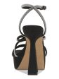 INC Womens Black 1-1 2  Platform Strappy Ankle Strap Embellished Ritika Square Toe Flare Buckle Dress Heeled M Sale