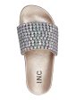 INC Womens Pink Embellished Comfort Peymin Round Toe Slip On Slide Sandals Shoes M Sale