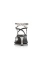 SIGERSON MORRISON Womens Gray Snake Metallic Heel Strappy Irma Square Toe Kitten Heel Buckle Leather Dress Sandals Shoes Online Hot Sale