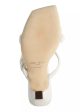 JIMMY CHOO Womens White Twisted Detail Padded Diosa 90 Square Toe Flare Slip On Leather Heeled Online Hot Sale