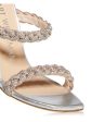 STUART WEITZMAN Womens Silver Padded Embellished Braided Addison Square Toe Stiletto Lace-Up Dress Heeled B Online now