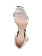 JEWEL BADGLEY MISCHKA Womens Silver Padded Ankle Strap Rhinestone Keshia Iii Square Toe Block Heel Buckle Dress Sandals Shoes M Supply