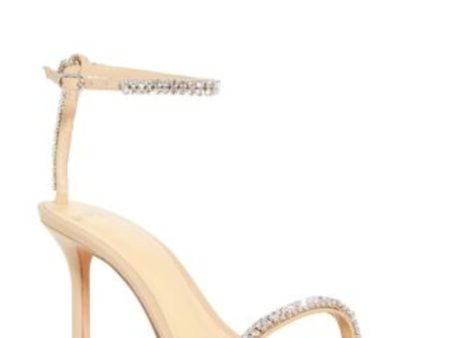 ALEXANDRE BIRMAN Womens Beige Padded Embellished Ankle Strap Agnes Round Toe Stiletto Buckle Leather Dress Heeled For Discount