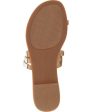 INC Womens Brown Strappy Toe-Loop Embellished Padded Jaylee Round Toe Block Heel Slip On Slide Sandals Shoes M on Sale