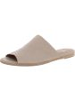 EILEEN FISHER Womens Khaki Beige Side Goring Padded Class Almond Toe Slip On Leather Slide Sandals Shoes M Online Hot Sale