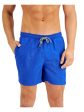 INC Mens Blue Drawstring Regular Fit Moisture Wicking Swim Trunks Online