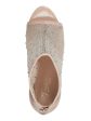 THALIA SODI Womens Beige Sheer 1  Platform Cushioned Rhinestone Desire Round Toe Stiletto Zip-Up Dress Pumps Shoes M on Sale