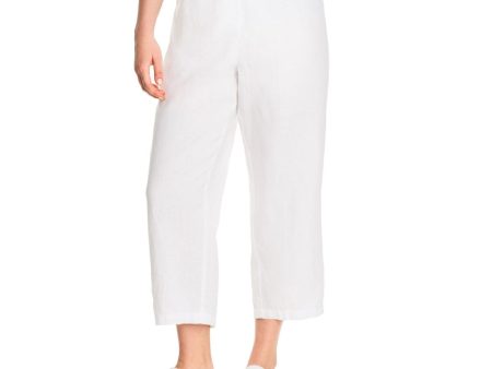 EILEEN FISHER Womens White Wear To Work Straight leg Pants Fashion