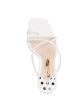 SOPHIA WEBSTER Womens White Watermelon Embellished Brooke Square Toe Wedge Slip On Leather Heeled Supply