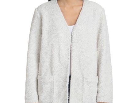 BAGATELLE Womens Beige Pocketed Lined Long Sleeve Open Cardigan Sweater Hot on Sale