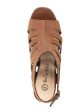 BELLA VITA Womens Brown Cushioned Colleen Round Toe Block Heel Buckle Leather Heeled Gladiator Sandal M Online