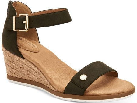 GIANI BERNINI Womens Green Buckle Accent Cushioned Daytonn Almond Toe Wedge Zip-Up Espadrille Shoes M For Discount