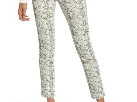 AG Womens Gray Animal Print Cropped Pants Online Sale