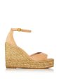 STUART WEITZMAN Womens Beige Cushioned Adjustable Strap Ankle Strap Woven Nudistcurve Almond Toe Wedge Buckle Leather Espadrille Shoes B Online Sale