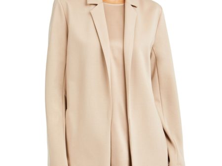 EILEEN FISHER Womens Beige Pocketed Notch-lapel Wear To Work Jacket For Discount