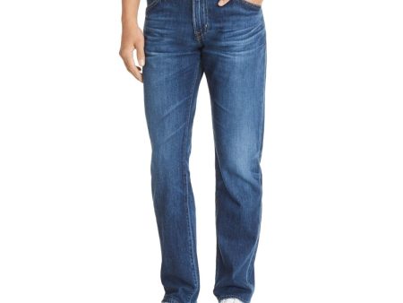 AG AG-ED DENIM Mens Blue Straight Leg, Slim Fit Denim Jeans Hot on Sale