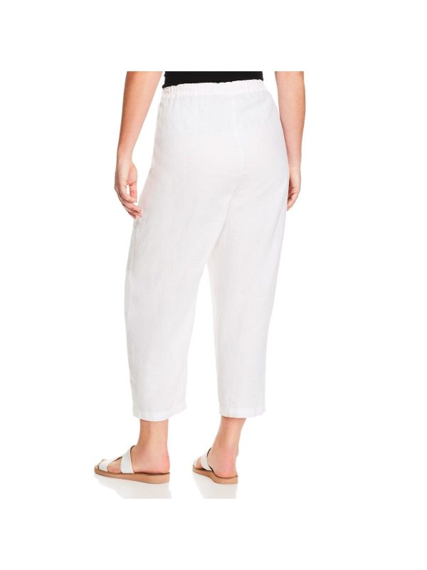 EILEEN FISHER Womens White Wear To Work Straight leg Pants Fashion