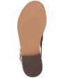 BARBOUR Womens Brown 0.5 Heel Adjustable Strap Logo Moreda Round Toe Block Heel Buckle Leather Slingback Sandal Cheap