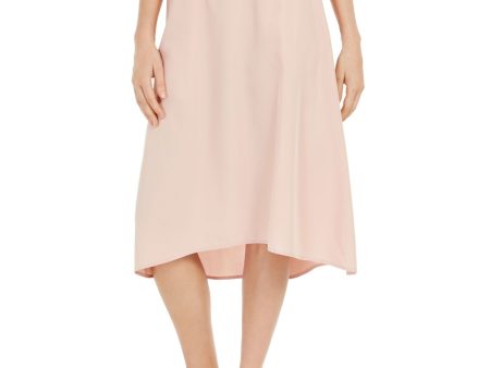 EILEEN FISHER Womens Pink Pocketed Midi Hi-Lo Skirt For Sale