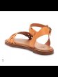 AQUATALIA Womens Orange Padded Woven Ankle Strap Audry Round Toe Buckle Leather Slingback Sandal M Supply