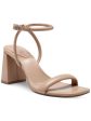 INC Womens Beige Ankle Strap Padded Caymi Square Toe Block Heel Buckle Dress Heeled M Online Sale