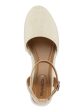 STYLE & COMPANY Womens Beige Cushioned Ankle Strap Mailena Round Toe Wedge Buckle Espadrille Shoes M For Cheap