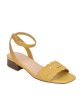 EVOLVE Womens Yellow Comfort Adjustable Strap Evolve Open Toe Stacked Heel Dress Sandals Shoes M Hot on Sale