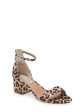 STEVE MADDEN Womens Beige Animal Print Padded Ankle Strap Goring Irenee Open Toe Block Heel Buckle Dress Heeled M Supply