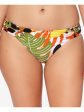 BAR III Women s Multi Color Tropical Print Stretch Ruched Lined Full Coverage Bikini Swimsuit Bottom Discount