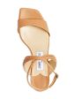 JIMMY CHOO Womens Beige Ankle Strap Ruched Adjustable Jago Square Toe Buckle Leather Dress Heeled Online