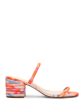 SCHUTZ Womens Orange Tie Dye Comfort Kyra Round Toe Block Heel Slip On Leather Heeled B Online now