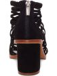 VINCE CAMUTO Womens Black Braided Comfort Kestal Round Toe Block Heel Zip-Up Leather Dress Heeled Gladiator Sandal M Sale