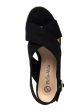 BELLA VITA Womens Black Slingback Cushioned Open Toe Wedge Buckle Dress Espadrille Shoes M Online Sale