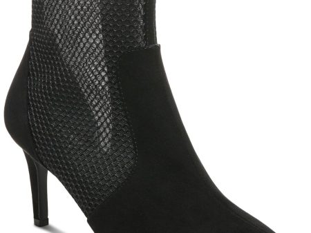 ALFANI Womens Black Mesh Jamari Pointed Toe Stiletto Zip-Up Dress Booties M Cheap