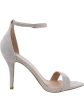 JOURNEE COLLECTION Womens Gray Ankle Strap Adjustable Polly Round Toe Stiletto Buckle Sandals Shoes M Online Hot Sale