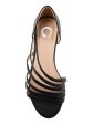 JOURNEE COLLECTION Womens Black D orsay Padded Strappy Divina Round Toe Slip On Sandals Shoes M Fashion