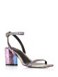 JAGGAR Womens Rainbow Snake Ankle Strap Padded Essential Square Toe Sculpted Heel Buckle Slingback Sandal For Discount