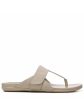 NATURALIZER Womens Beige Hook & Loop Slip Resistant Comfort Genn-twirl Round Toe Wedge Slip On Thong Sandals Shoes M Online Hot Sale