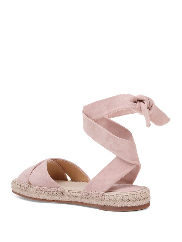 SPLENDID Womens Pink Crisscross Straps Padded Non-Slip Tereza Round Toe Platform Lace-Up Leather Espadrille Shoes M Discount