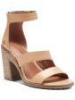 LUCKY BRAND Womens Beige Ankle Strap Lug Sole Padded Goring Valka Round Toe Stacked Heel Zip-Up Leather Heeled M Hot on Sale