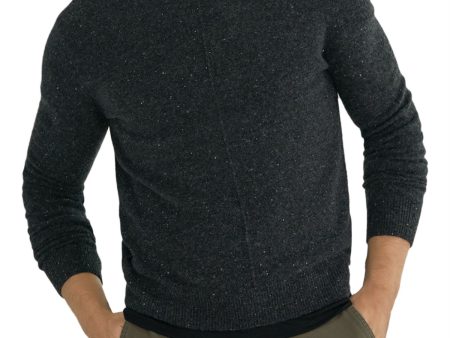 ATM Mens Donegal Gray Lightweight, Crew Neck Slim Fit Cashmere Pullover Sweater Fashion