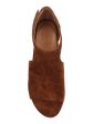 GENTLE SOULS KENNETH COLE Womens Brown Breathable Cushioned Lunette Round Toe Wedge Leather Dress Sandals Shoes M Cheap