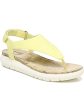 NATURALIZER Womens Yellow Snake Print 1  Platform Non-Slip Non-Slip Comfort Meghan Round Toe Wedge Thong Sandals Shoes M on Sale