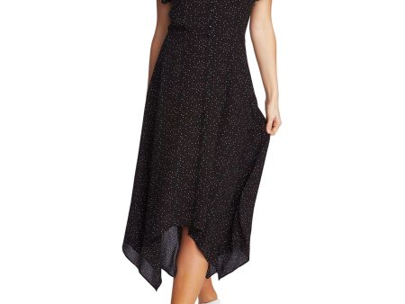 1. STATE Womens Polka Dot Cap Sleeve V Neck Dress For Discount