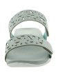 JBU SPORT Womens Gray Adjustable Wildflower Round Toe Wedge Slide Sandals Shoes M Online