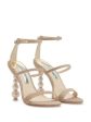 SOPHIA WEBSTER Womens Beige Glitter Ankle Strap Padded Rosalind Open Toe Sculpted Heel Buckle Dress Heeled Online