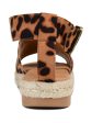 JOURNEE COLLECTION Womens Brown Animal Print Strappy Padded Trinity Round Toe Platform Buckle Espadrille Shoes M Fashion