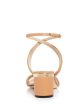 JIMMY CHOO Womens Beige Ankle Strap Ruched Adjustable Jago Square Toe Buckle Leather Dress Heeled Online