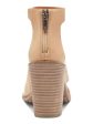 LUCKY BRAND Womens Beige Ankle Strap Lug Sole Padded Goring Valka Round Toe Stacked Heel Zip-Up Leather Heeled M Hot on Sale